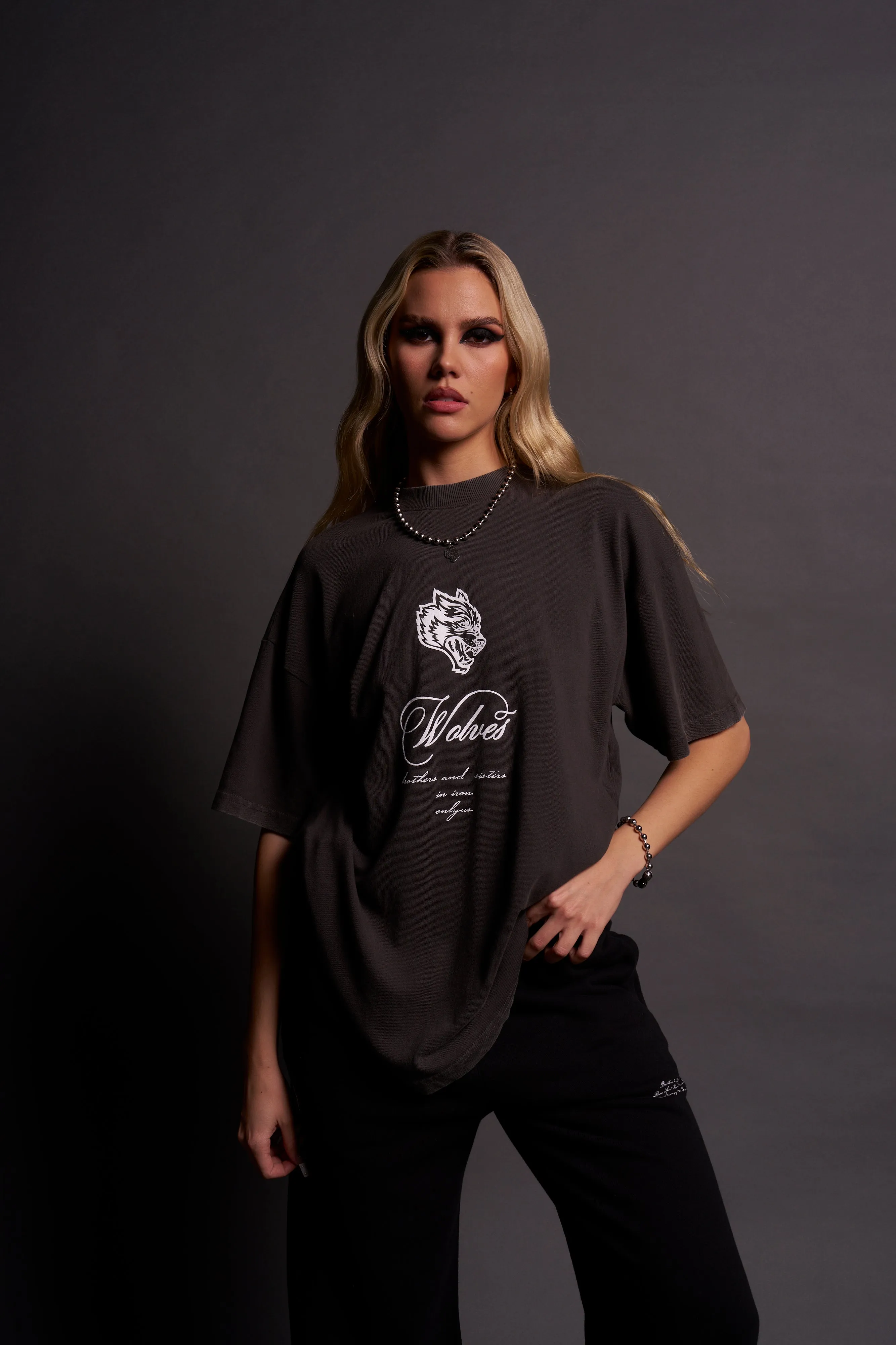 (1 OF 500) Death Star "Premium" Oversized Tee in Wolf Gray