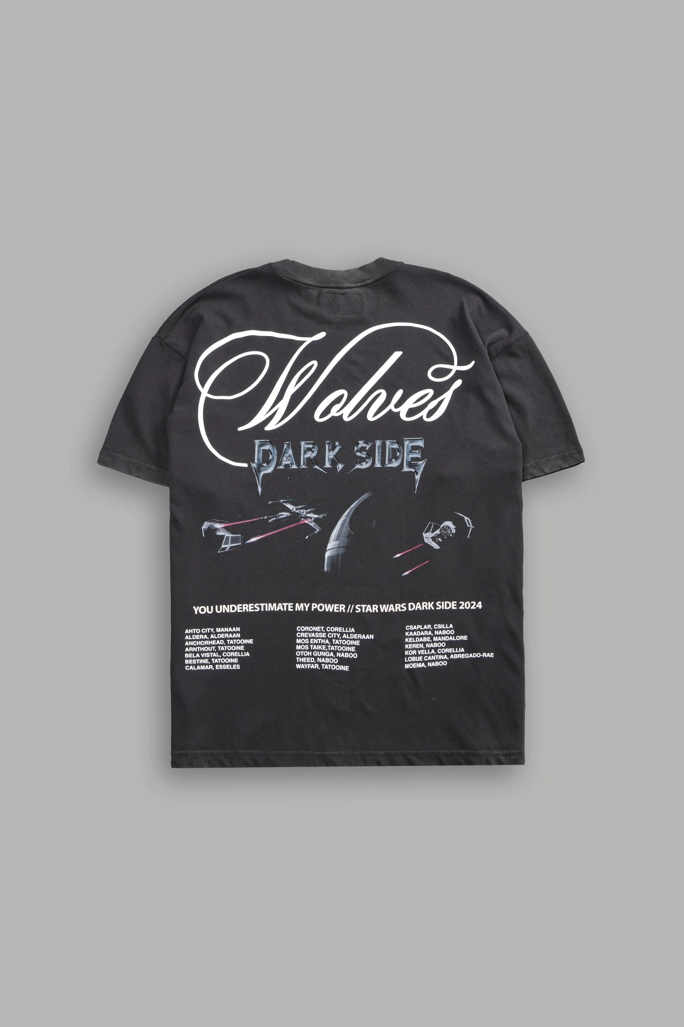 (1 OF 500) Death Star "Premium" Oversized Tee in Wolf Gray