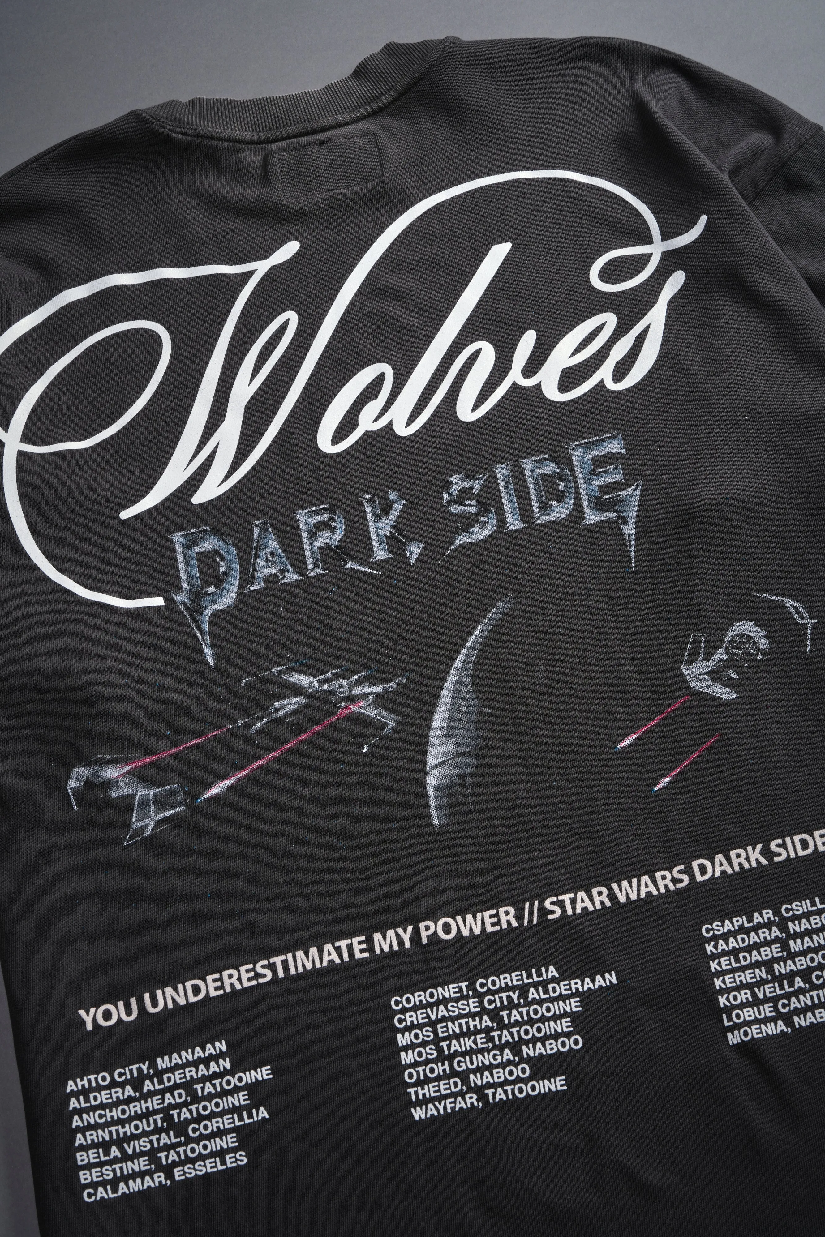 (1 OF 500) Death Star "Premium" Oversized Tee in Wolf Gray