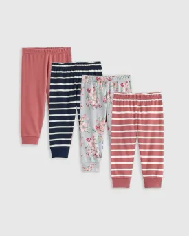 100% Organic Cotton Pants 4-Pack