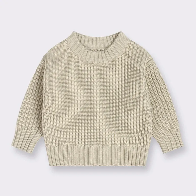 Autumn Toddler Children Sweaters Loose Infant Boys Girls Long Sleeve Knitting Pullovers Tops Kids Baby Girl Boy Sweaters