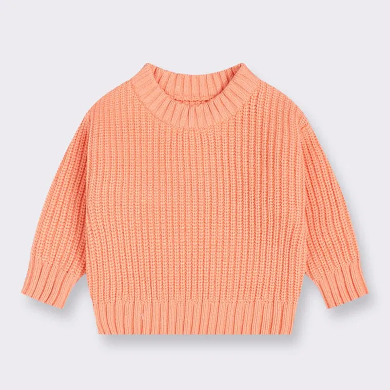 Autumn Toddler Children Sweaters Loose Infant Boys Girls Long Sleeve Knitting Pullovers Tops Kids Baby Girl Boy Sweaters