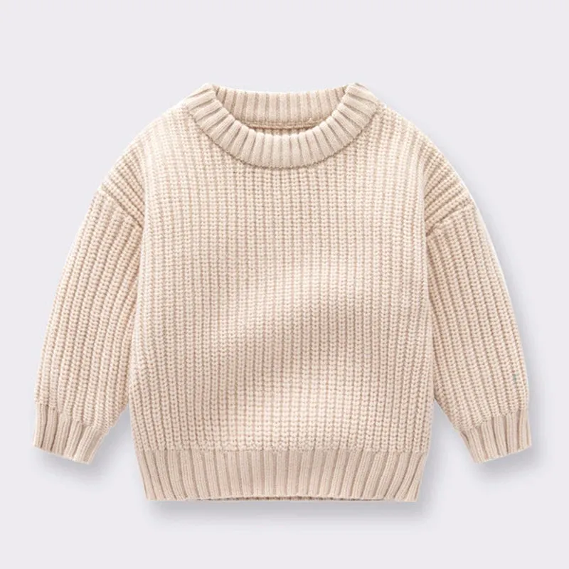 Autumn Toddler Children Sweaters Loose Infant Boys Girls Long Sleeve Knitting Pullovers Tops Kids Baby Girl Boy Sweaters
