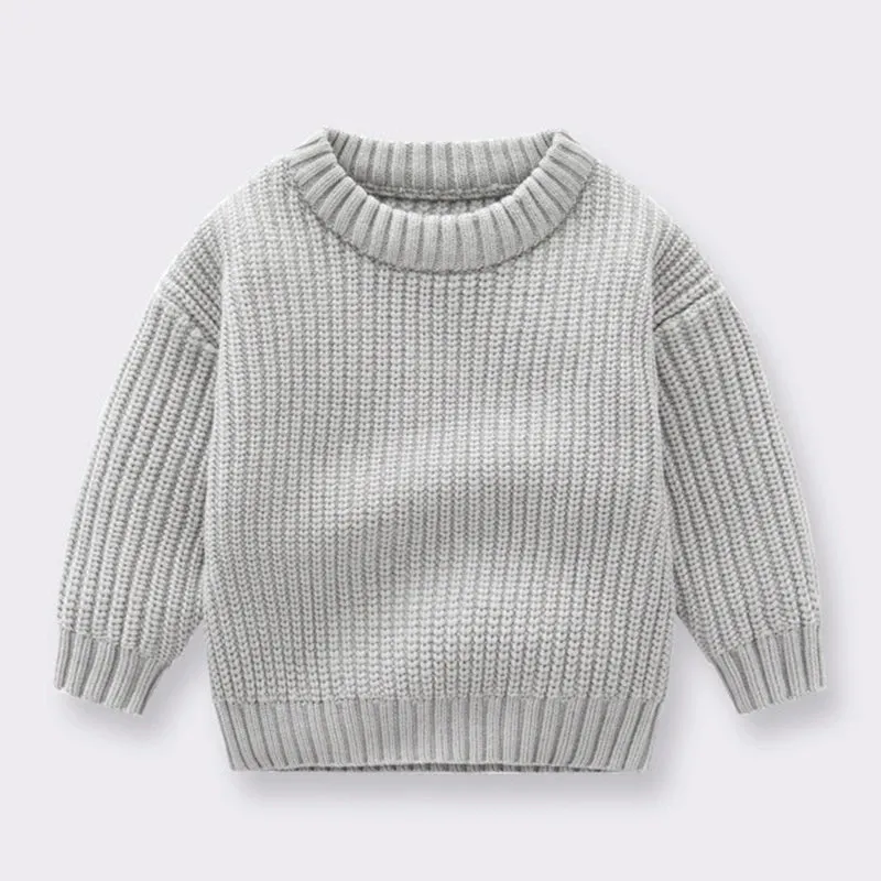 Autumn Toddler Children Sweaters Loose Infant Boys Girls Long Sleeve Knitting Pullovers Tops Kids Baby Girl Boy Sweaters