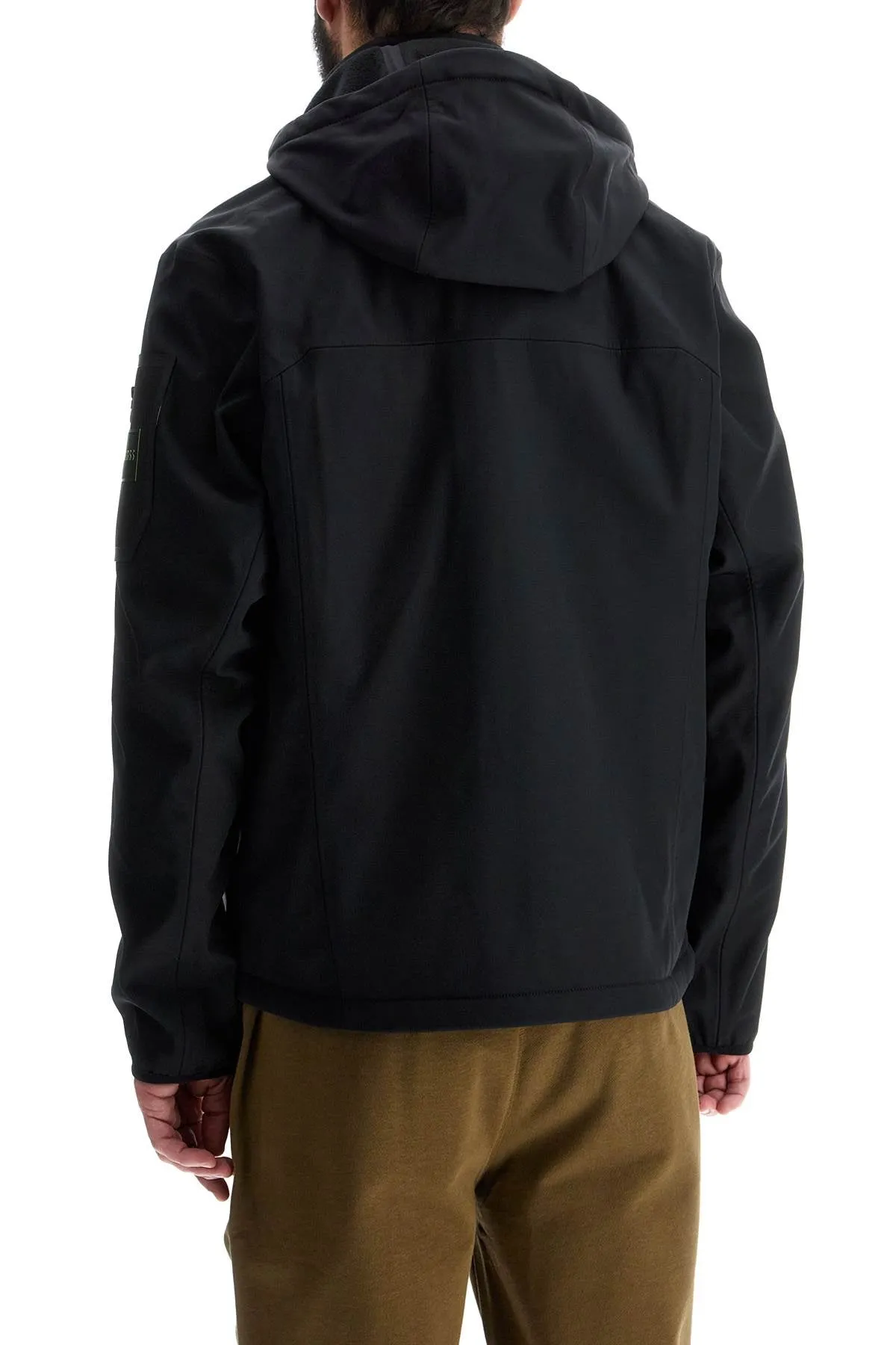 black adjustable hooded coat 50515100 BLACK