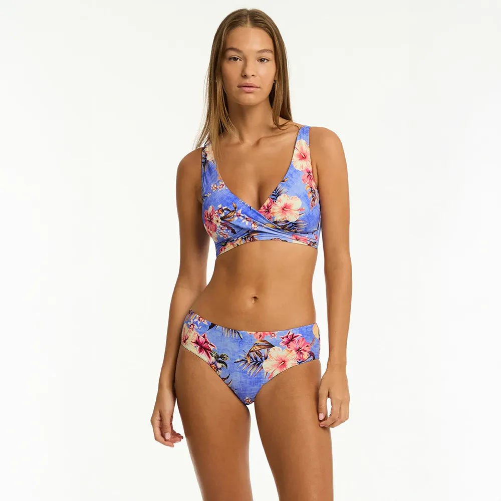 Blue Hawaii Mid Bikini Pant Iris