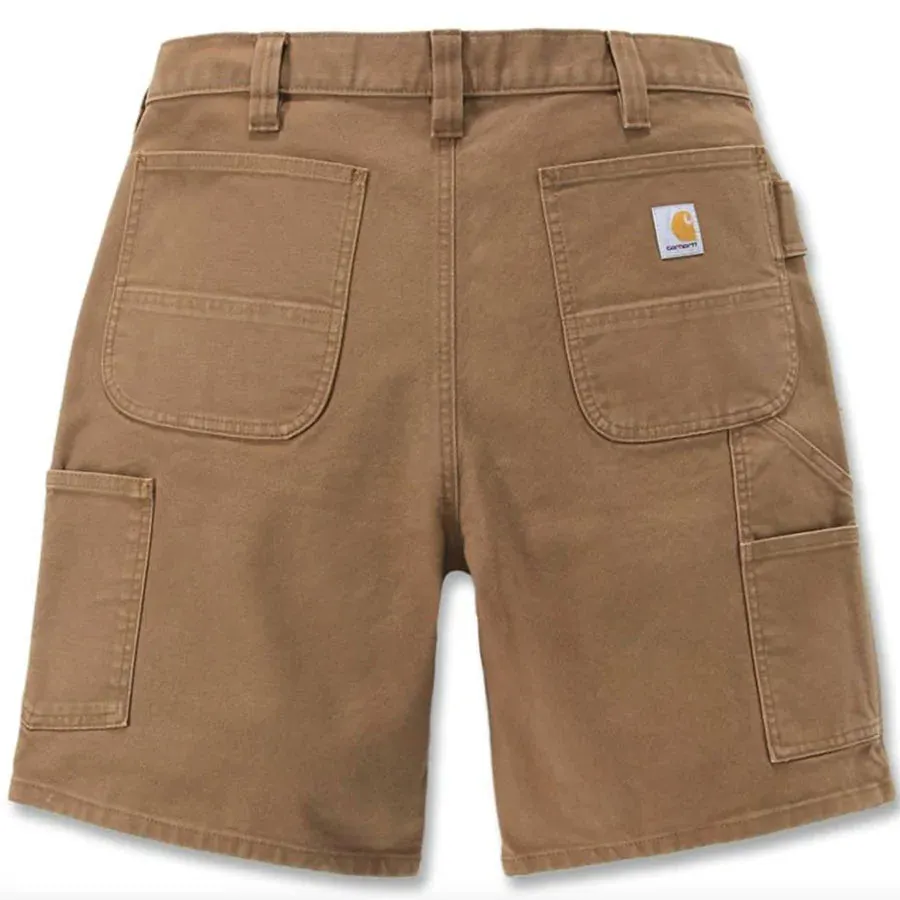 Carhartt Men's Rugged Flex Relaxed Fit Duck Double-Front Shorts Carhartt Brown 106847-BRN
