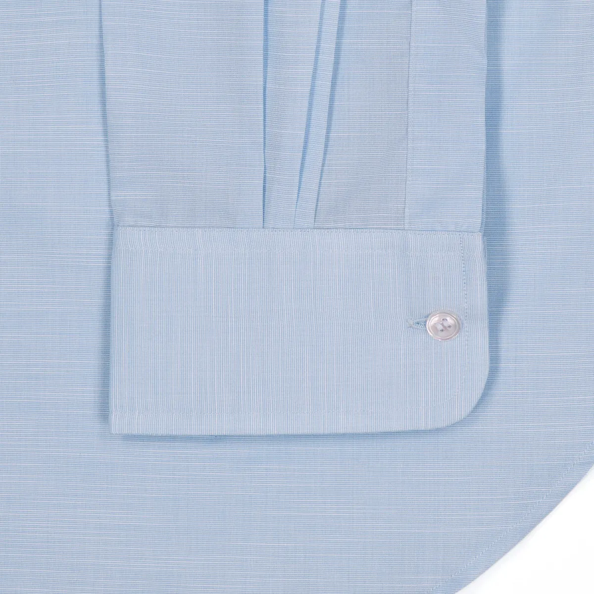 Classic Fit Swiss Twill Button Cuff Shirt in Sky Blue