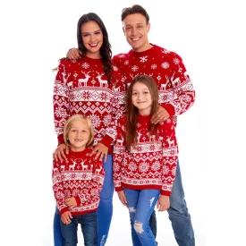 Cotton Sweater Merry Christmas Print Matching Christmas Outfits for Family