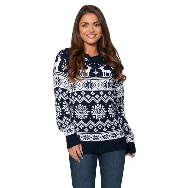 Cotton Sweater Merry Christmas Print Matching Christmas Outfits for Family