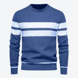 Cozy Striped Long-Sleeve Knit Sweaters