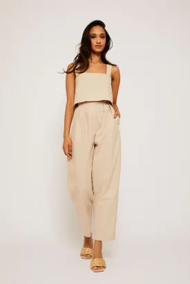Cream Linen Pants