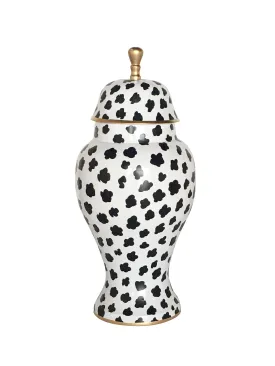 Dana Gibson Black Fleck Ginger Jar, Small