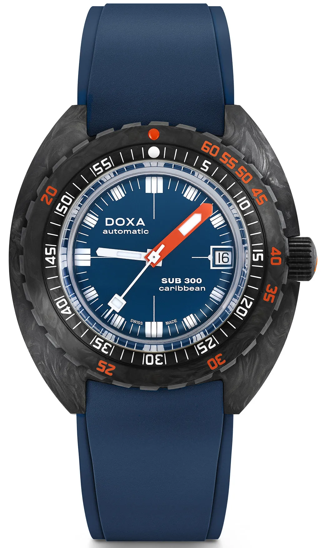 Doxa SUB 300 Carbon COSC Caribbean Rubber
