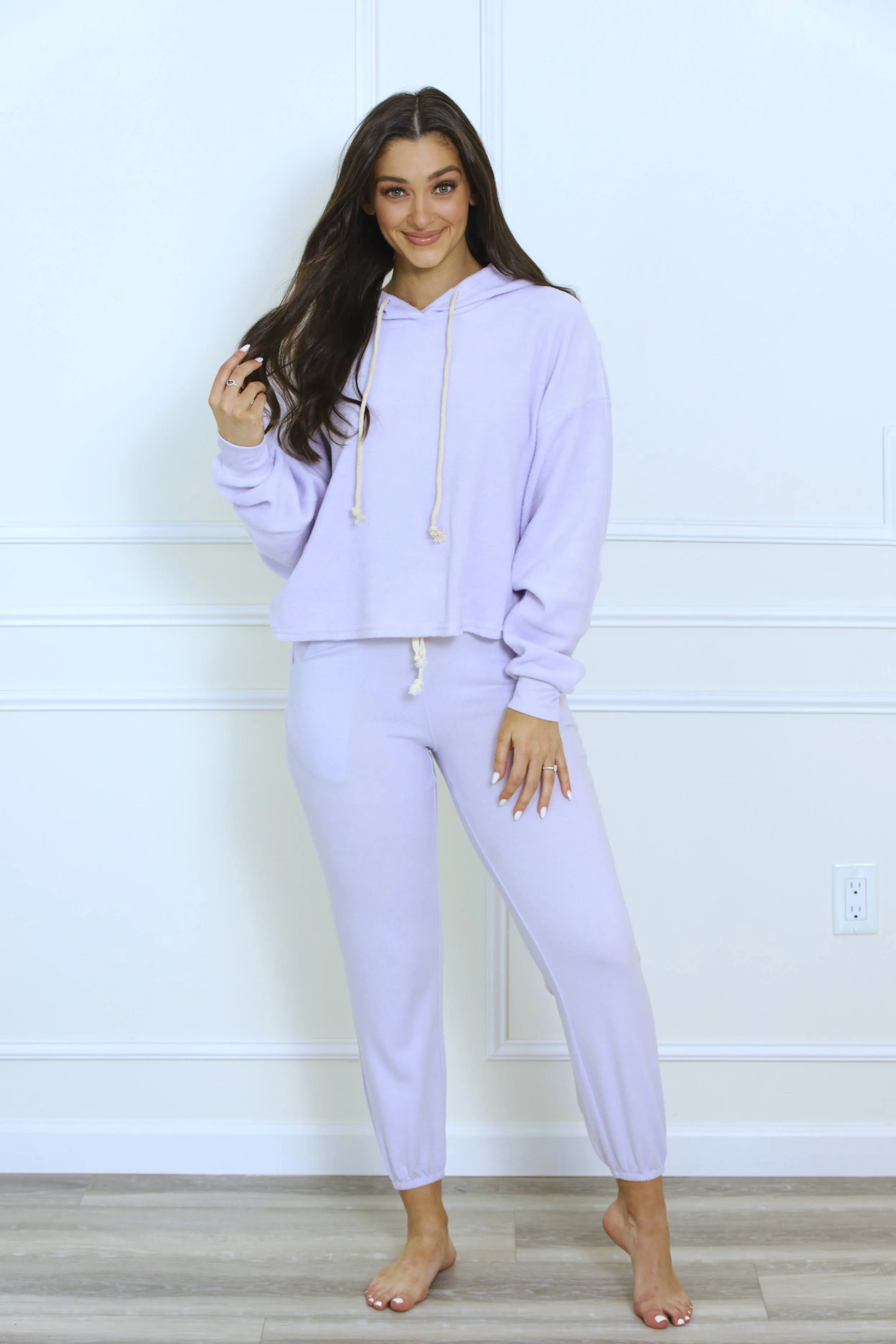 Feeling Lazy Super Soft Lilac Joggers