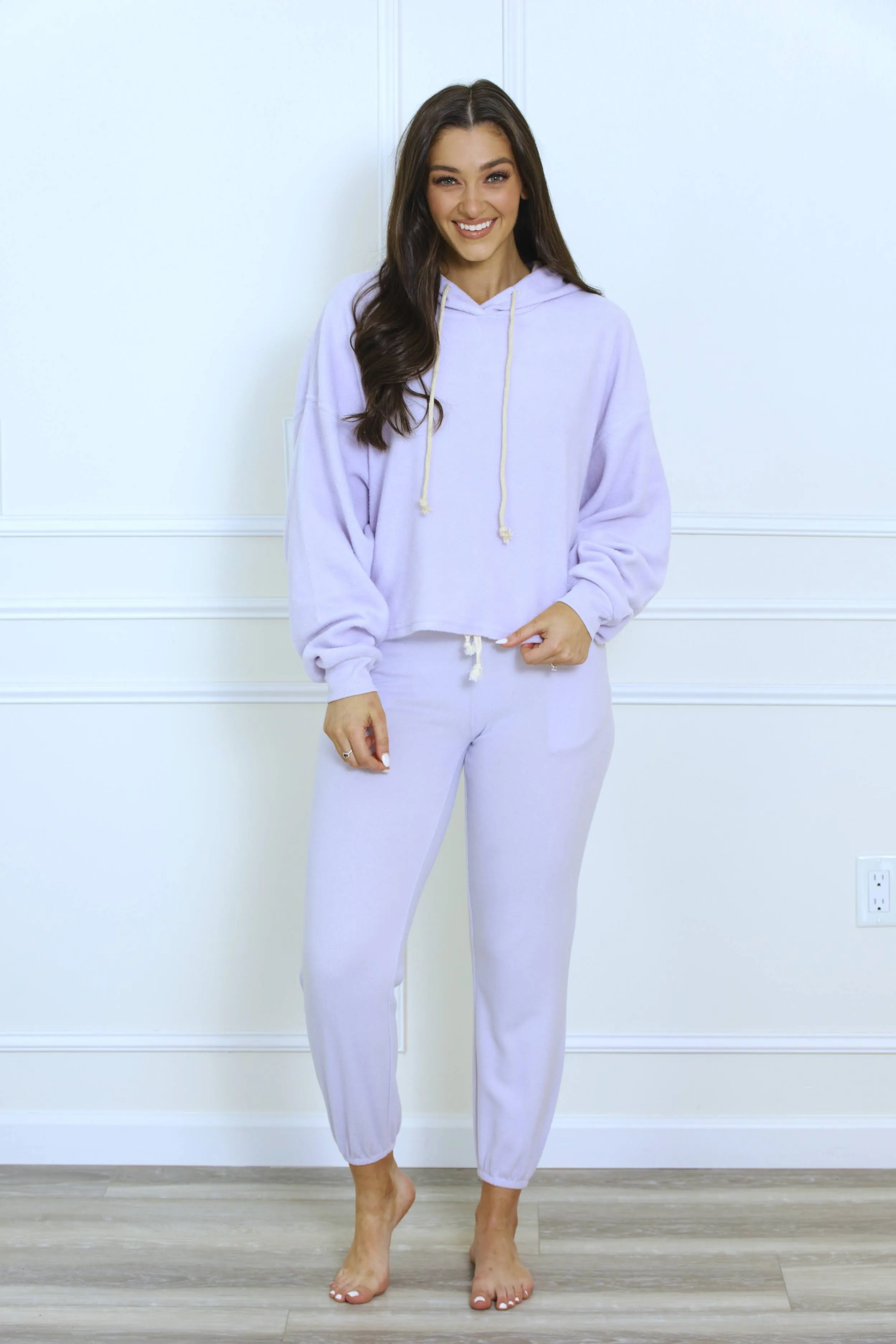 Feeling Lazy Super Soft Lilac Joggers