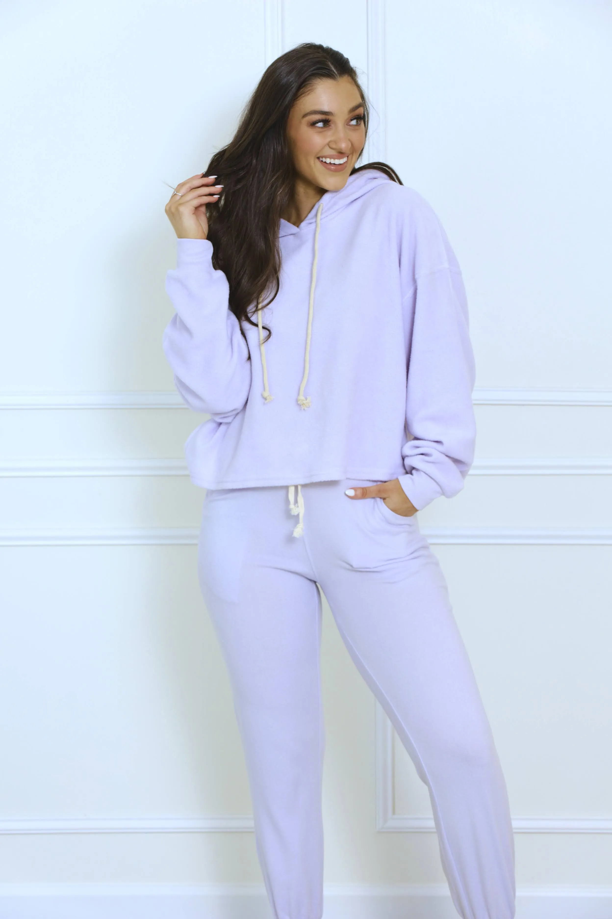 Feeling Lazy Super Soft Lilac Joggers