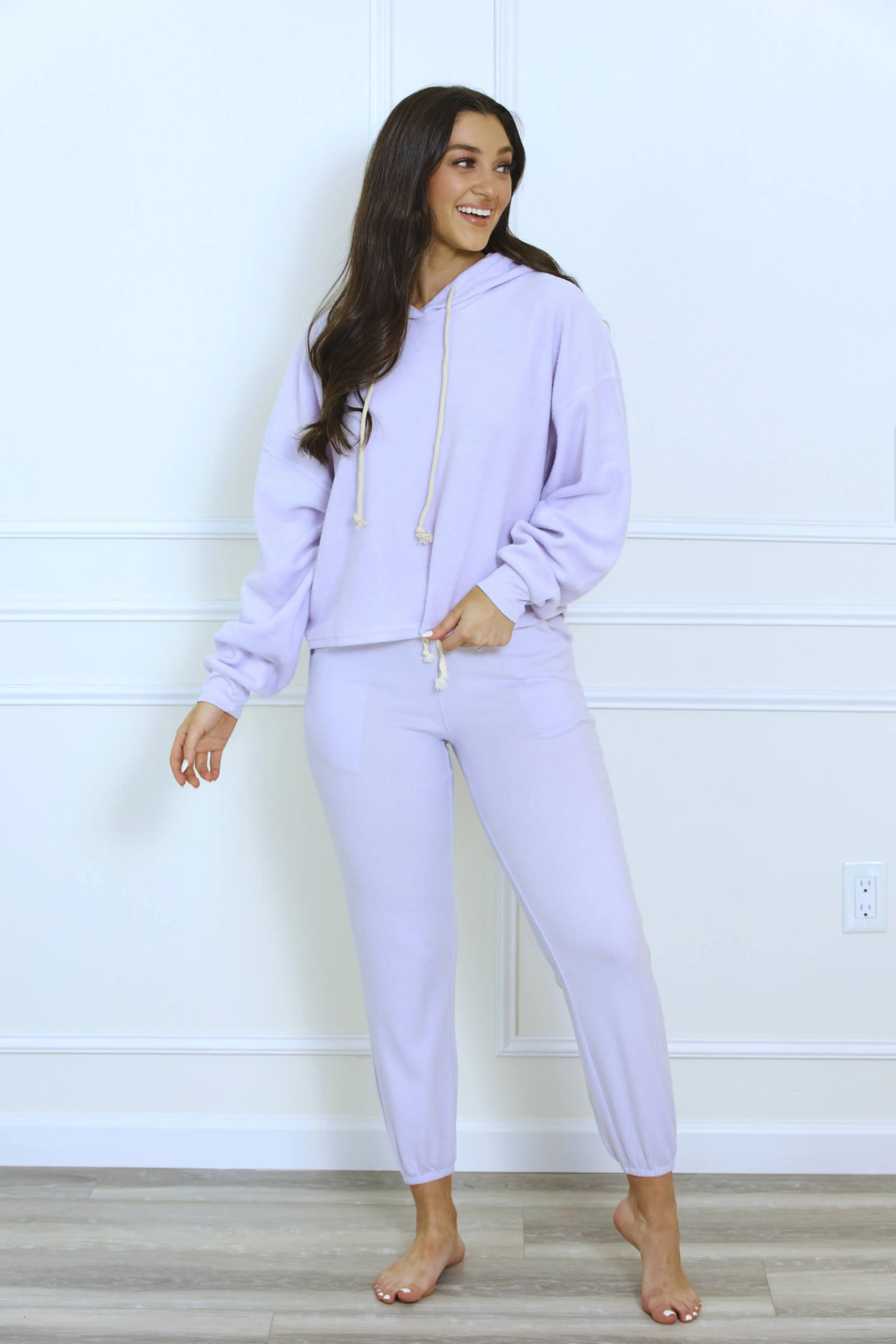 Feeling Lazy Super Soft Lilac Joggers