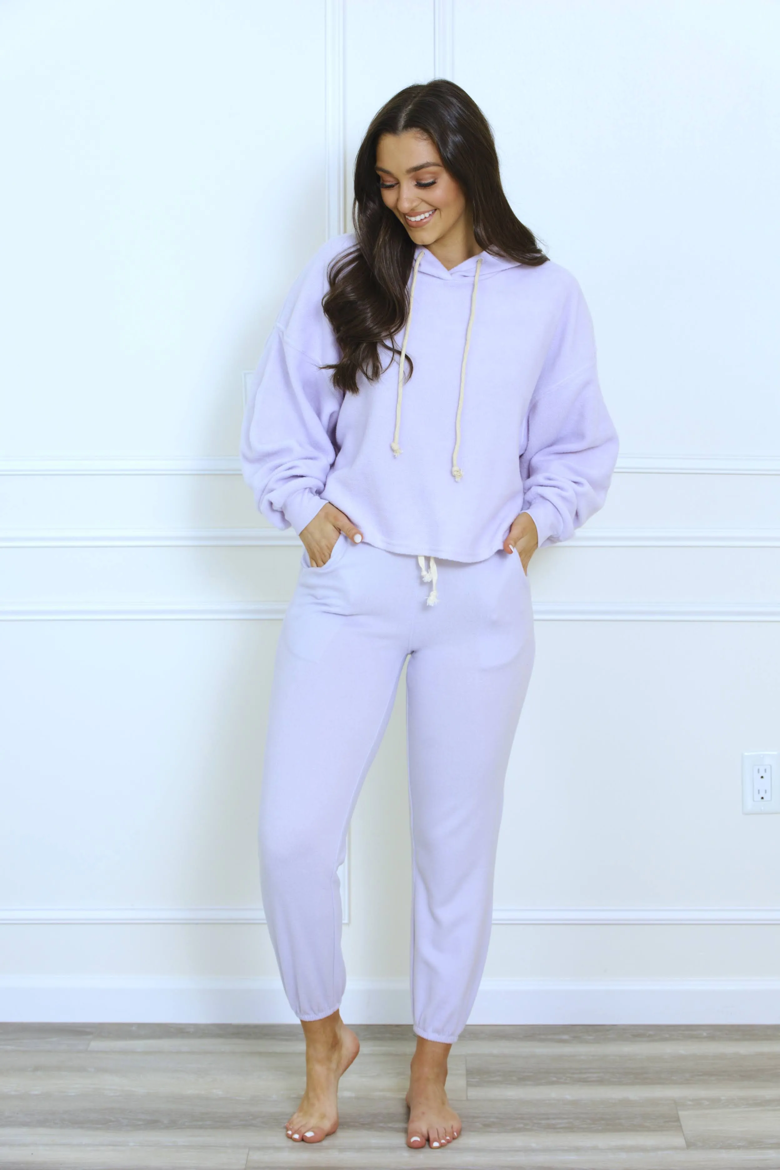 Feeling Lazy Super Soft Lilac Joggers