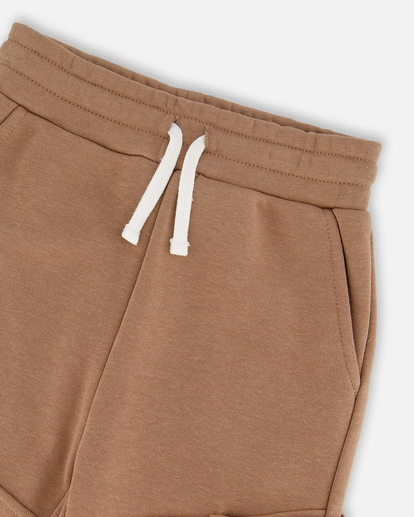 French Terry Sweatpants With Side Pockets Beige