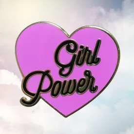 Girl Power Heart Enamel Pin