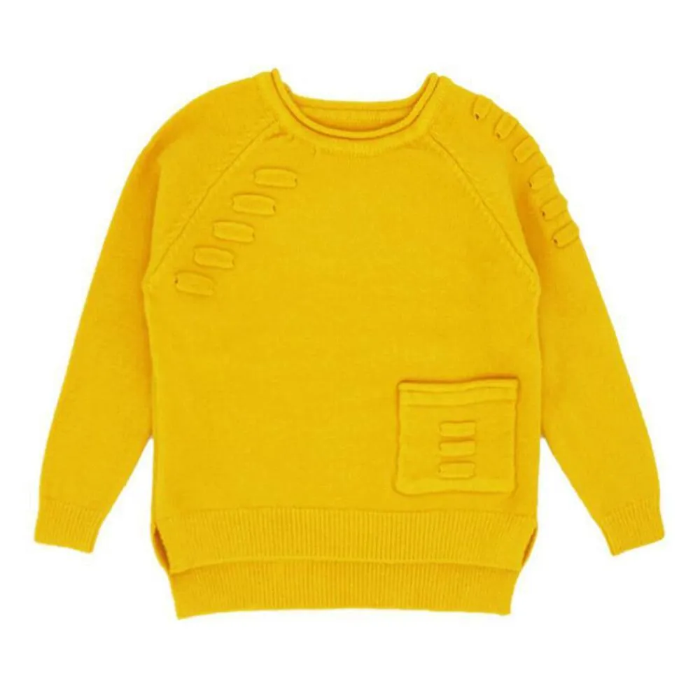 Girls Solid Pocket Pullover Sweaters Girls Boutique Wholesale