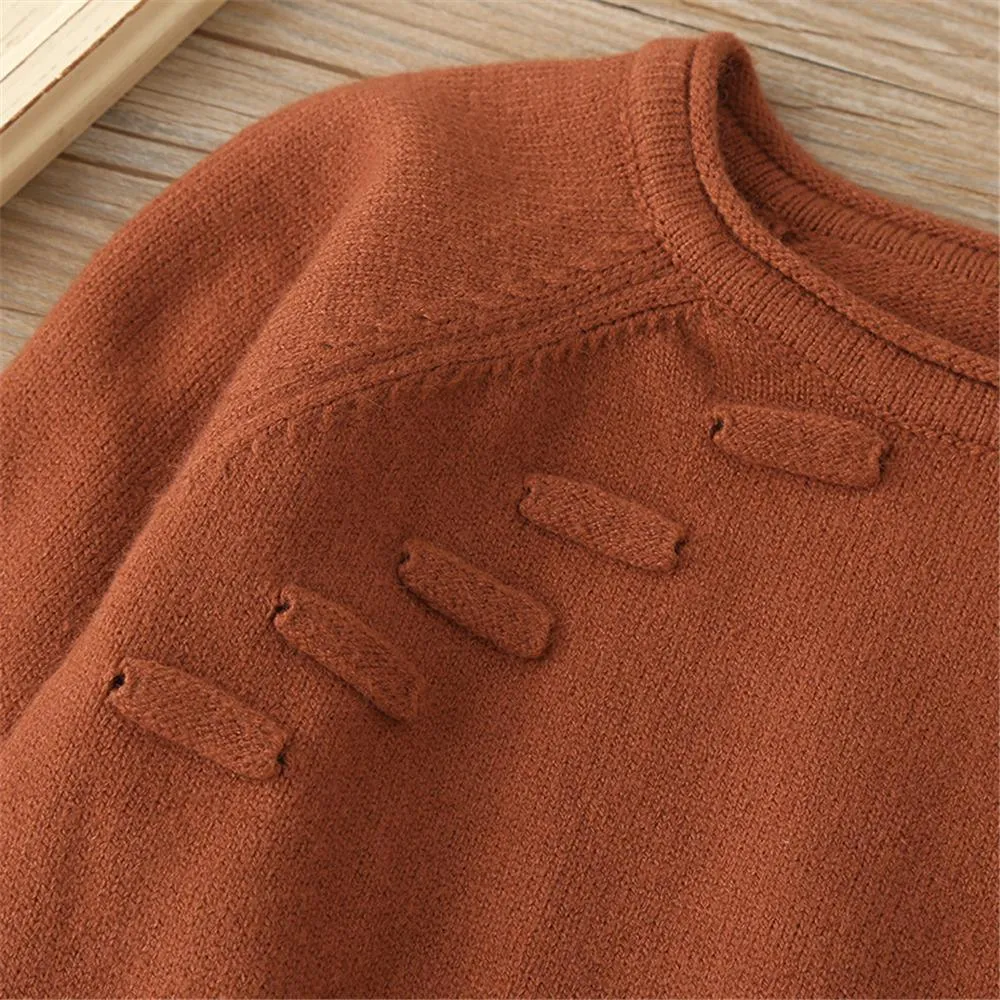 Girls Solid Pocket Pullover Sweaters Girls Boutique Wholesale