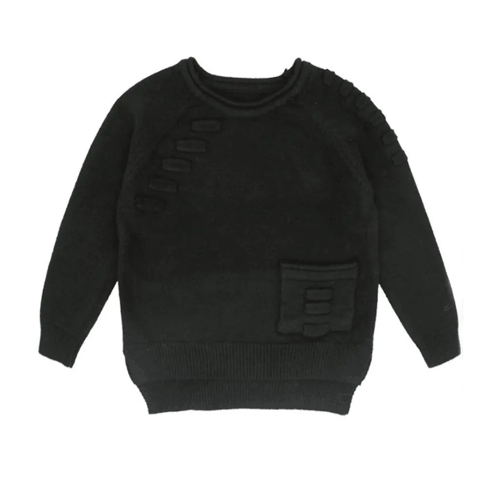 Girls Solid Pocket Pullover Sweaters Girls Boutique Wholesale