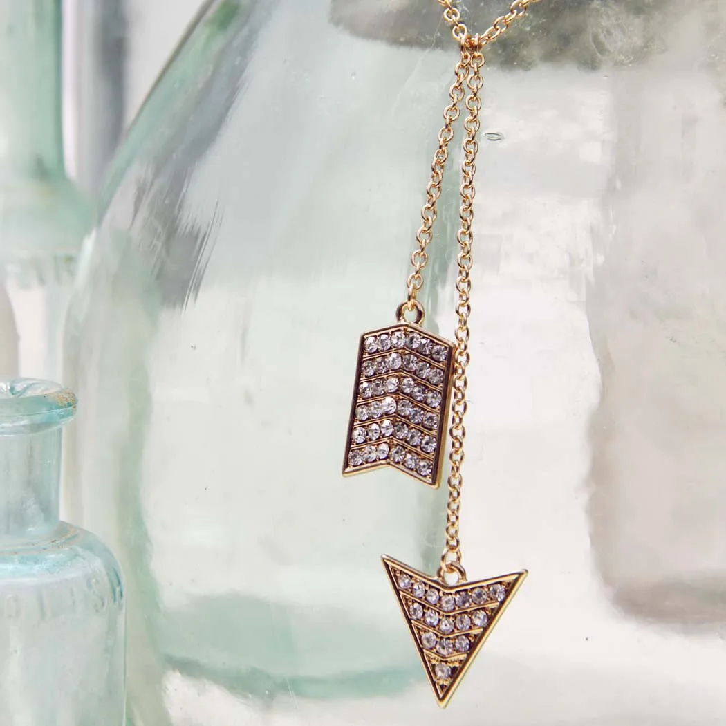 Glittering Arrow Necklace