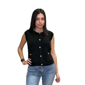 Gold Button Sweater Vest