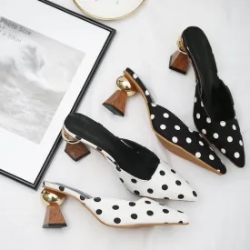Graduation Gift Big Sale New 2023 Mules Black Pumps High Heels for Women Dress Flip Flops Women's Slippers Summer Female Sliders Shoes for Girls