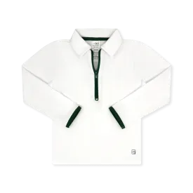 Henry Half Zip - Pure Coconut/ Augusta Green