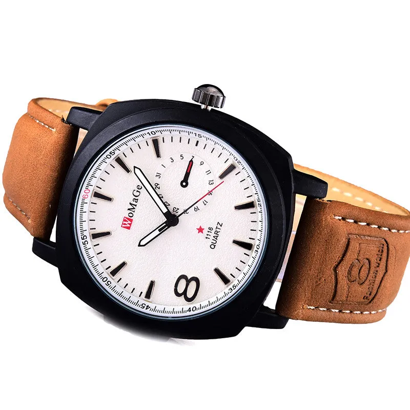 Hot luxury brand quartz watch Casual Fashion Leather watches reloj masculino men watch Sports Watches