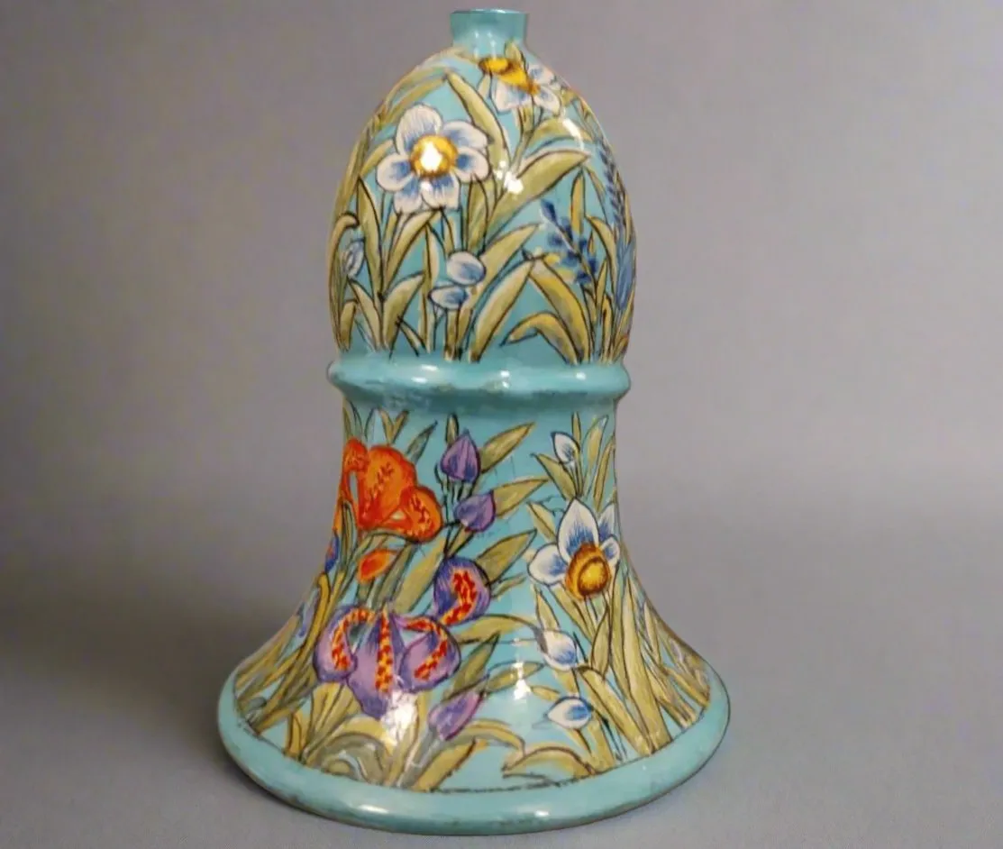 Indie room decor bells made of paper mache, generally used as Christmas decor for kids desks, handmade jingle bell sets