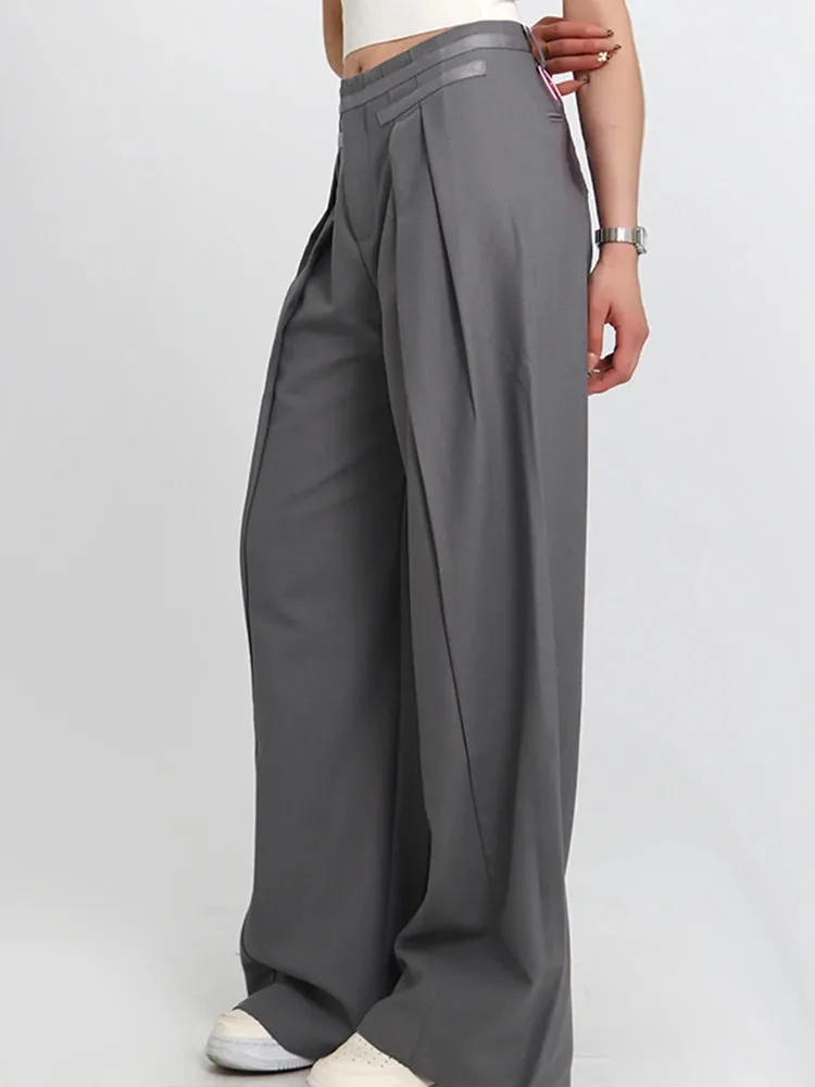 Jazz Up Office Style Irregular Design Trousers