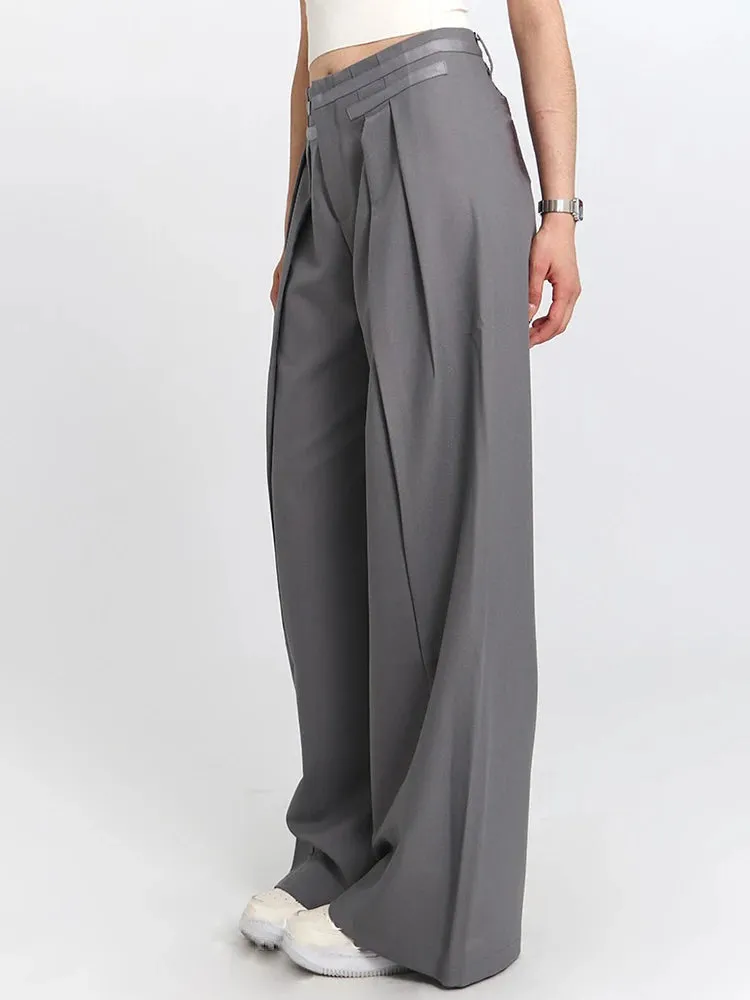 Jazz Up Office Style Irregular Design Trousers