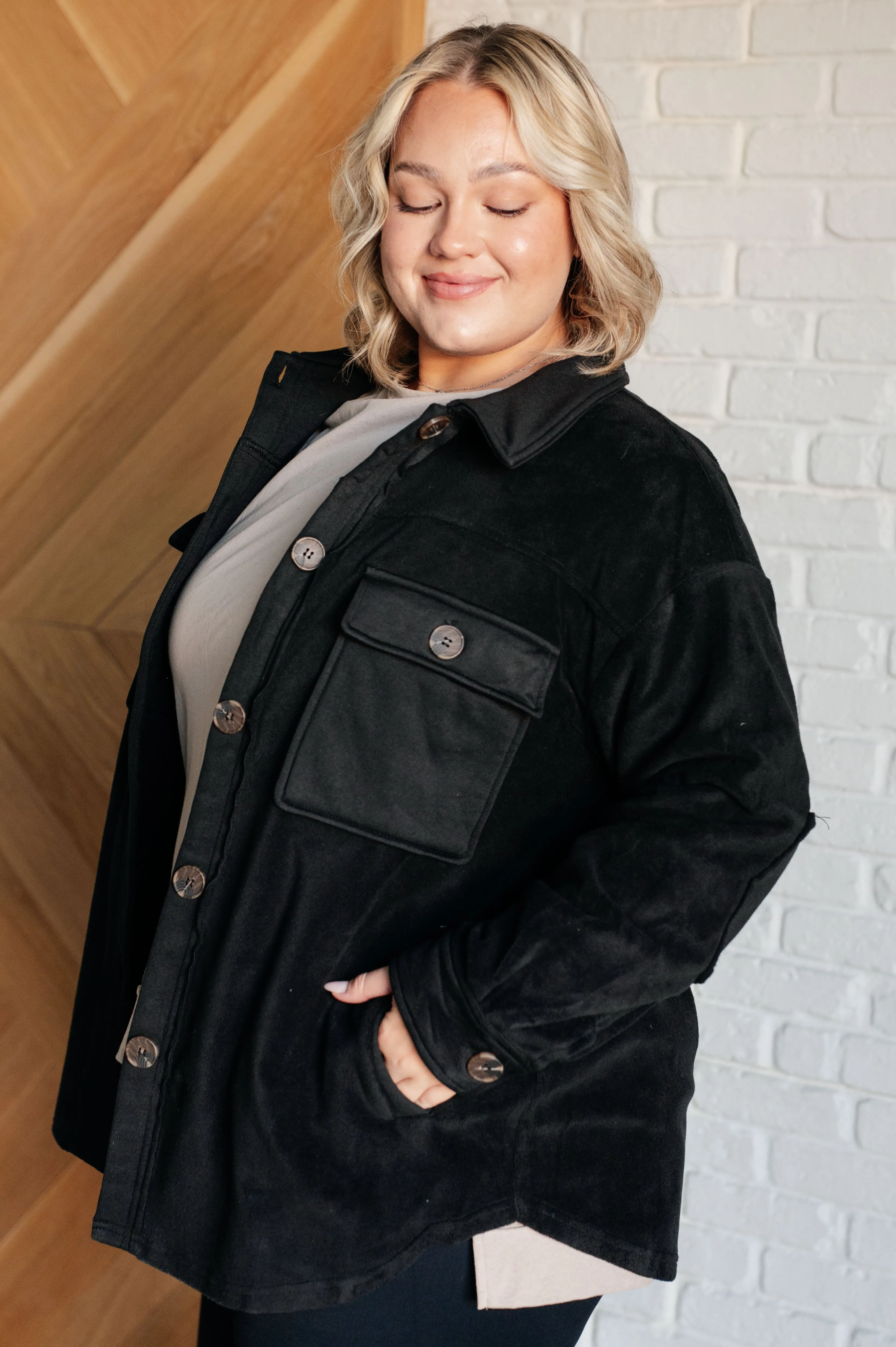 Jodifl Fantastic in Fleece Jacket in Black