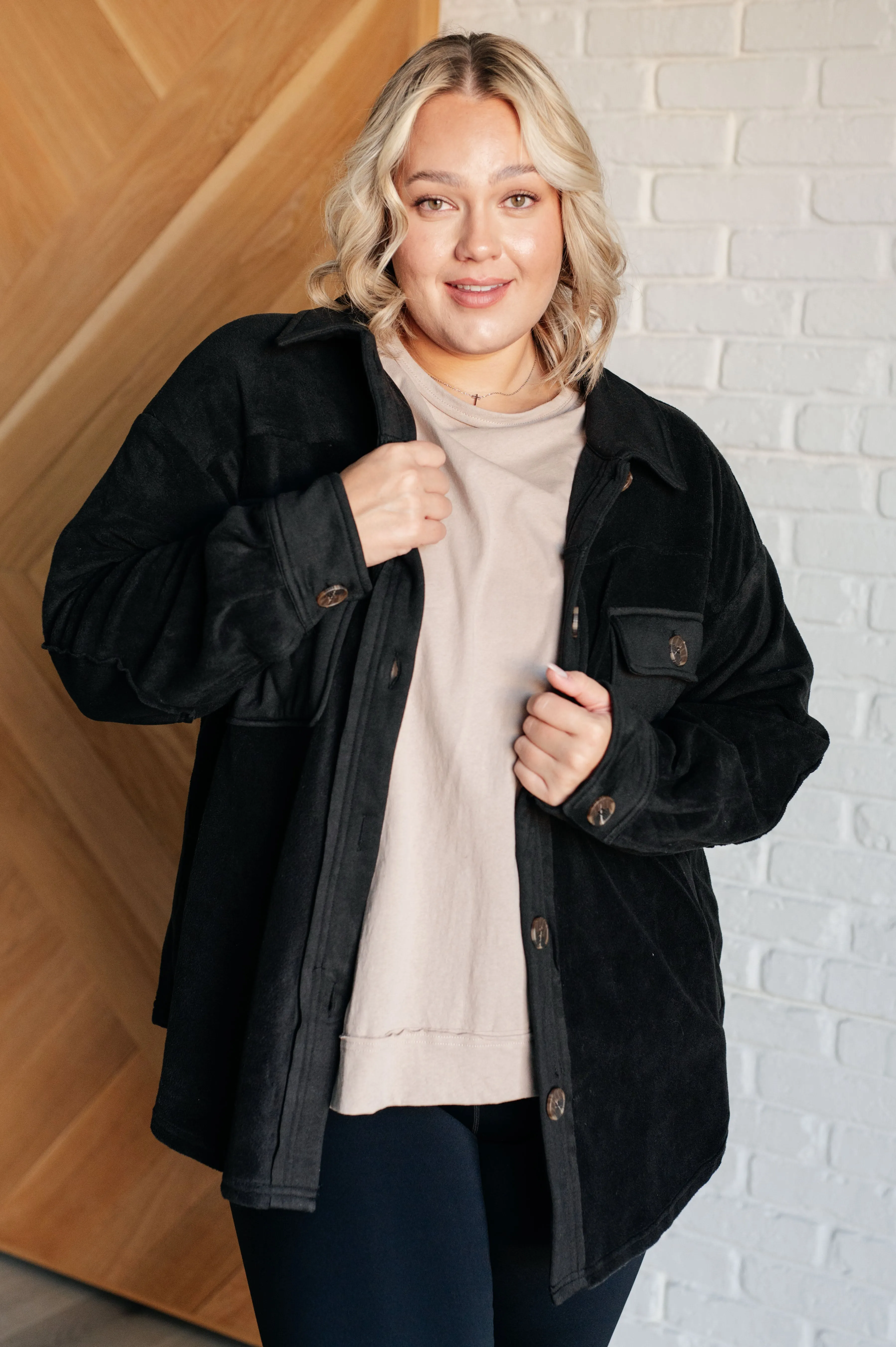 Jodifl Fantastic in Fleece Jacket in Black