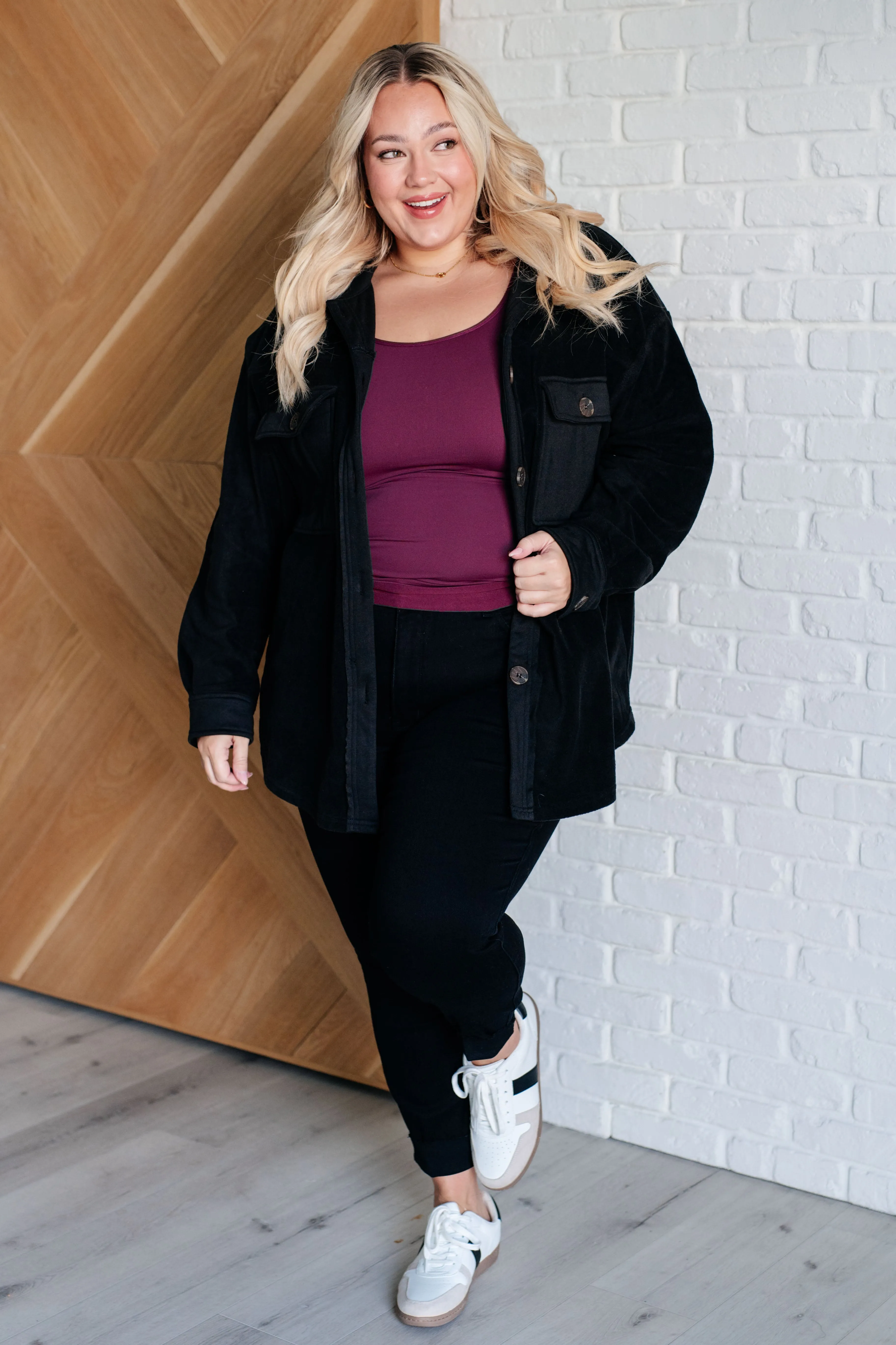 Jodifl Fantastic in Fleece Jacket in Black