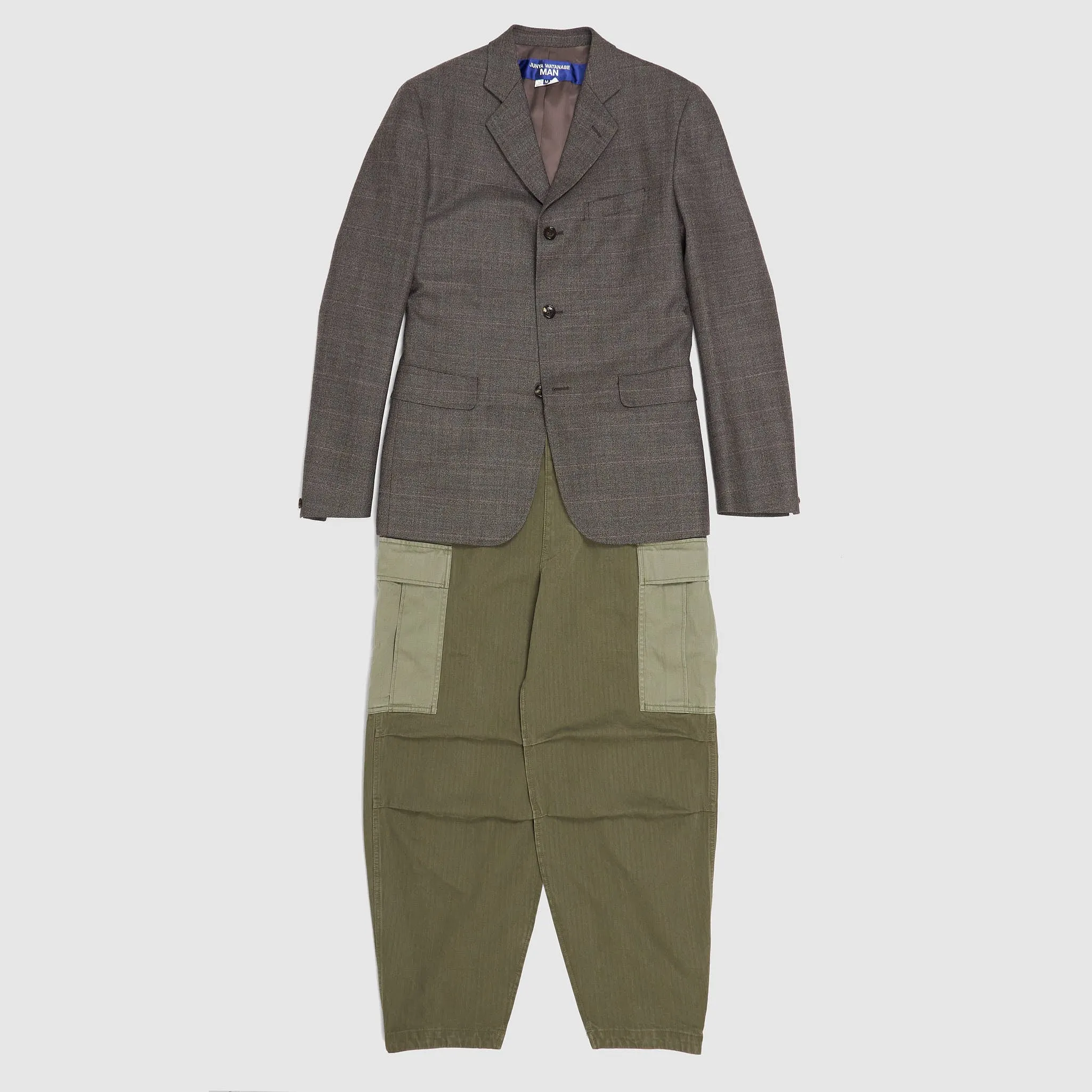 Junya Watanabe Man Wool Blazer W/Attached  Cargo Trousers