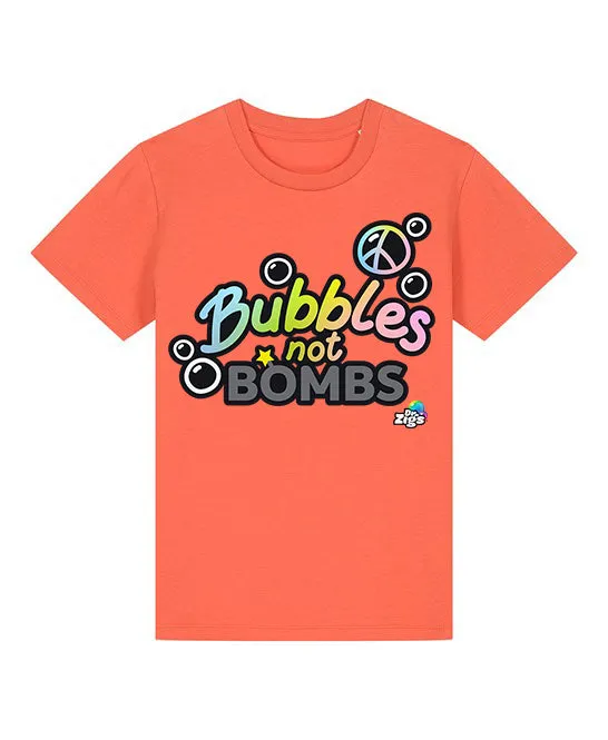 Kids Bubbles Not Bombs T-shirt