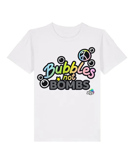 Kids Bubbles Not Bombs T-shirt