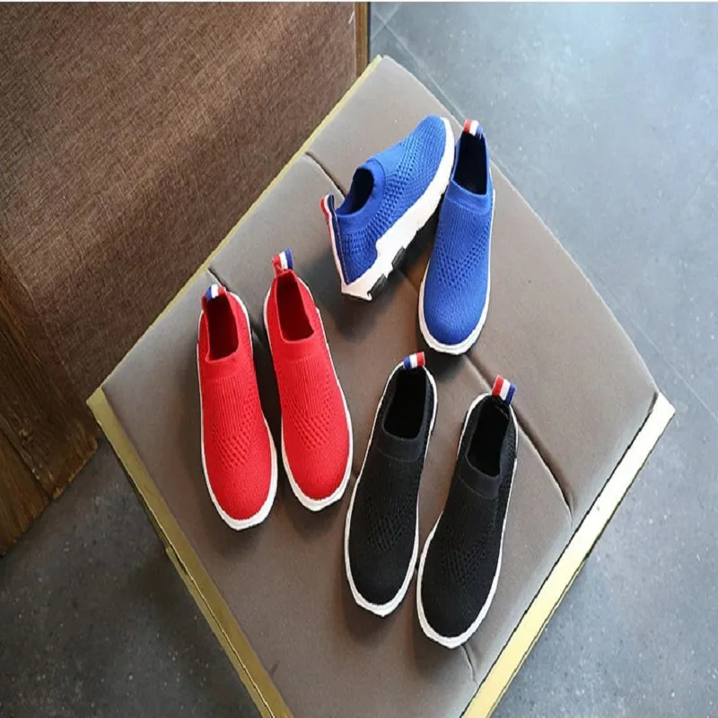 Kids Running Sneakers. Boys/Girls Sport Shoes, Breathable, Knit Socks Sneakers.