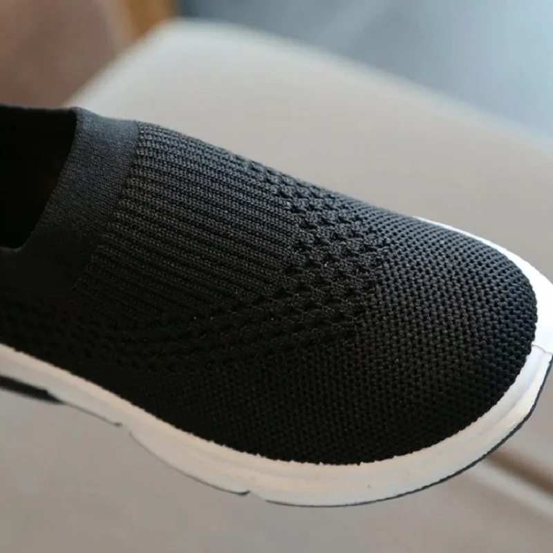 Kids Running Sneakers. Boys/Girls Sport Shoes, Breathable, Knit Socks Sneakers.