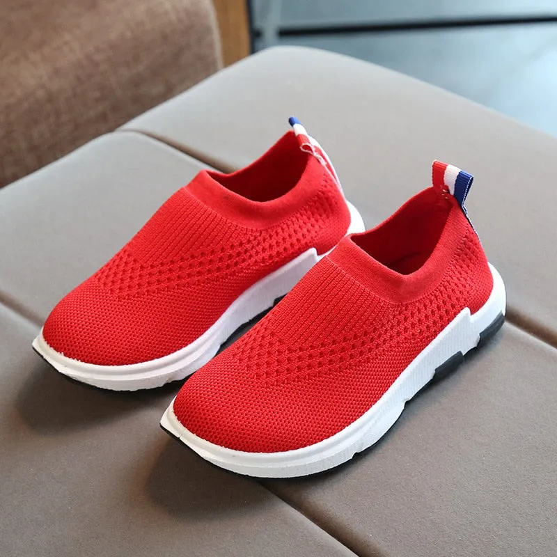 Kids Running Sneakers. Boys/Girls Sport Shoes, Breathable, Knit Socks Sneakers.