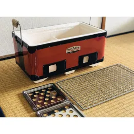 KINKA BBQ Konro 37.5x21.5cm Diatomite Charcoal Grill Hibachi