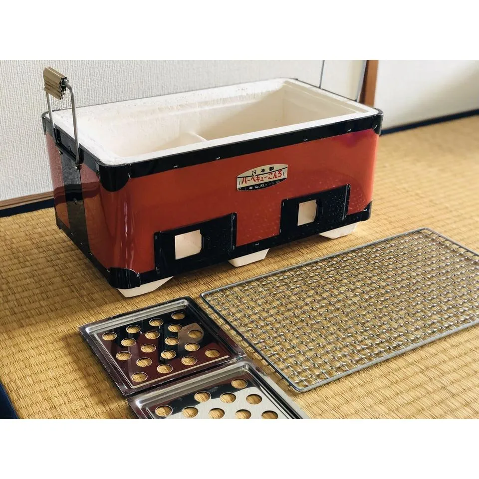 KINKA BBQ Konro 37.5x21.5cm Diatomite Charcoal Grill Hibachi