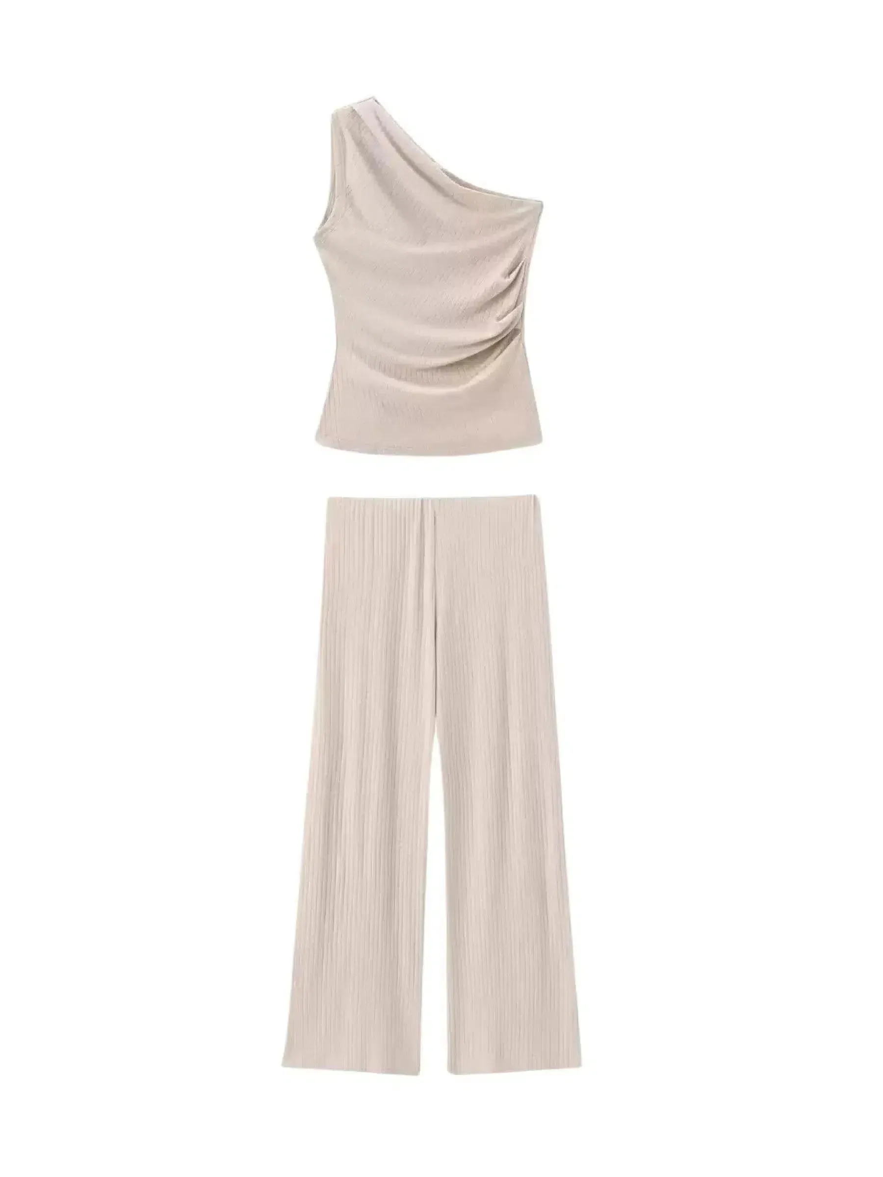 Leandra – Ribbed texture – Casual pants