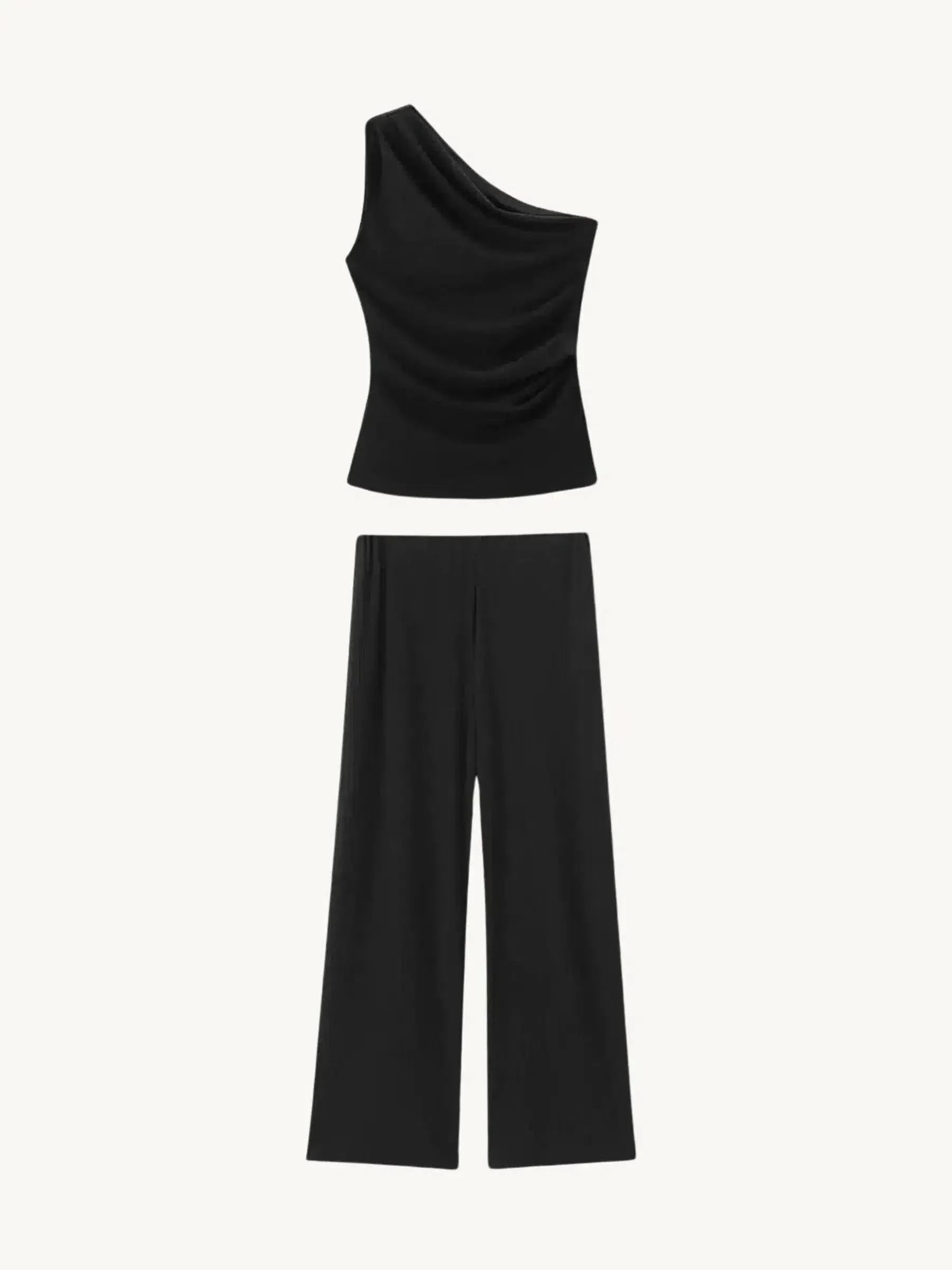 Leandra – Ribbed texture – Casual pants