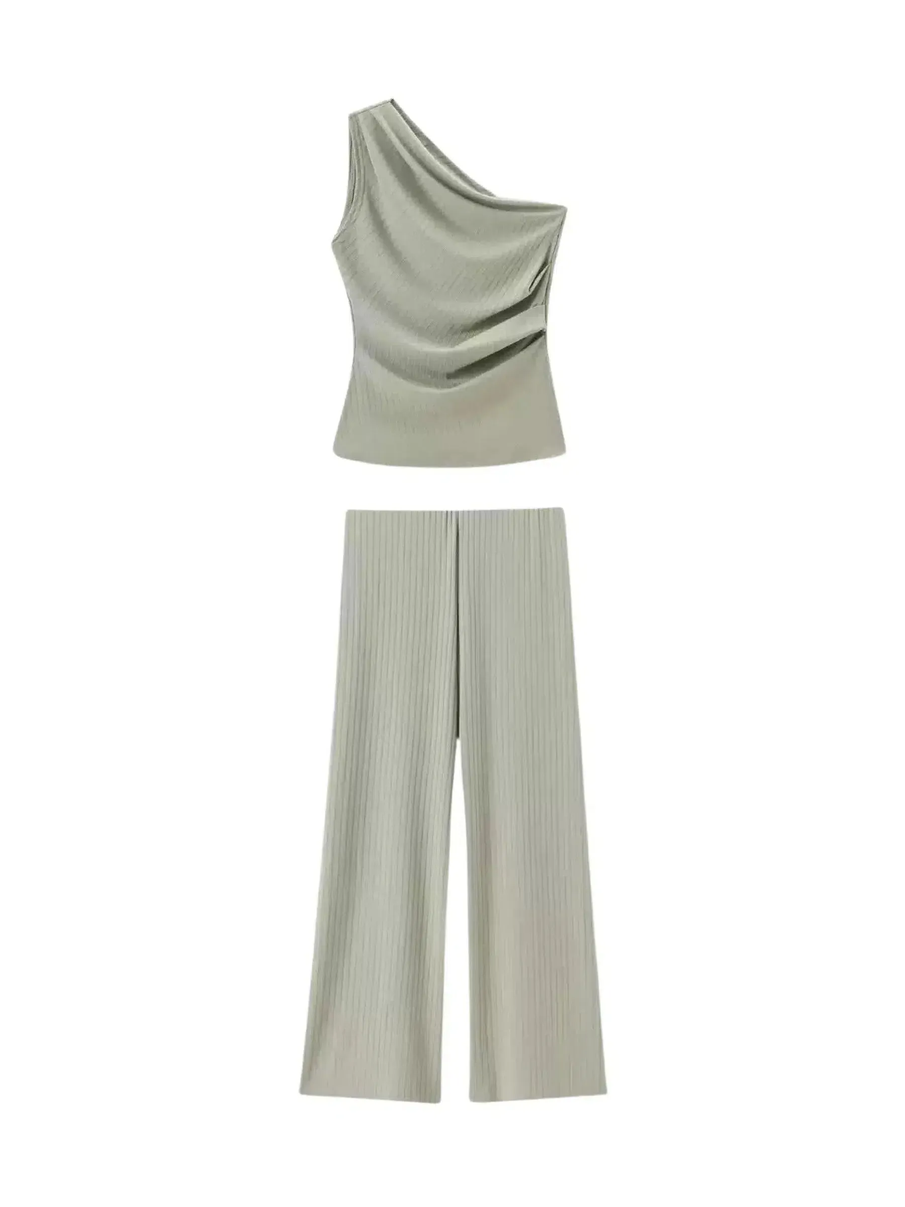 Leandra – Ribbed texture – Casual pants